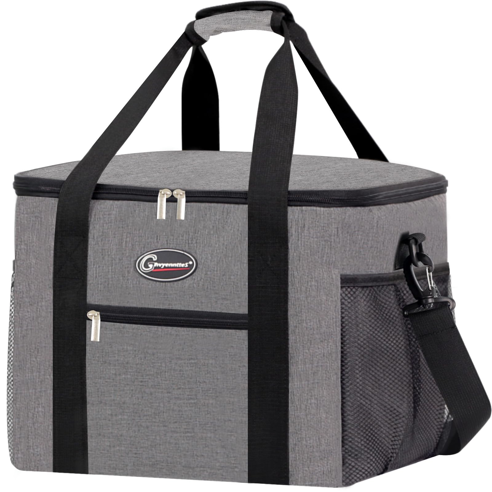

GhvyenntteS Cooling Cooler Large Cold Thermal Wear 4 Layer Water Leak Storage Zipper 3WAY Food Heat Cold Suitable for Outdoor Bag, Box, Capacity, 30L, сірий колір