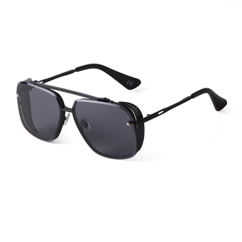 Retro Metal Punk Sunglasses Women Men Vintage Flat Top Pilot UV400 Brand Designer Sun Glasses S5314