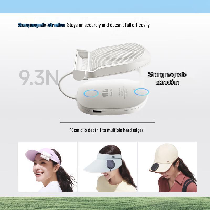 Beneunder Mini Clip-on Hat Brim Fan