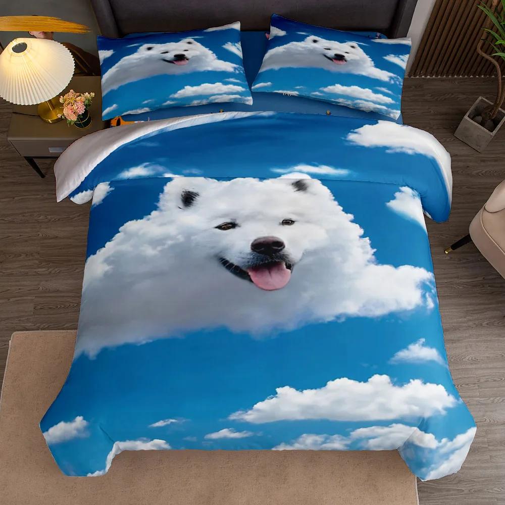 

Постельное белье Cloudboi Dog Art Комплект пододеяльника Король Королева Двуспальный Полуторный Двуспальный Односпальный Размер EU single(135x200cm)