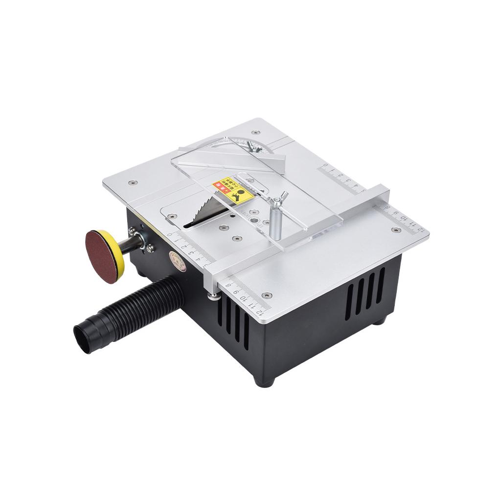 Mini Table Saw 96W High Power Electric Desktop Good Accuracy Slicer Machine Multifunctional Woodworking Lathe EU