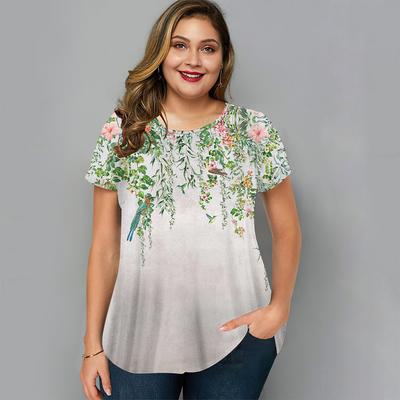 Plus Size Women's T-Shirt Summer Casual O Neck Top Short Sleeve Tee Fashion Loose New T Shirts Streetwear Harajuku Clothing New