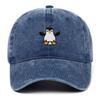 Vyšívaná tučňáčí baseballová čepice - Unisex Retro měkký kšilt Sluneční klobouk