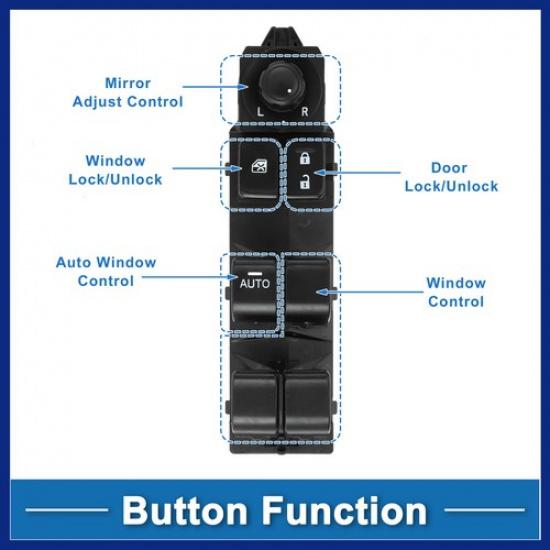 Front Left Side Power Window Switch for Mazda 3 2014-2017 BKC366350A