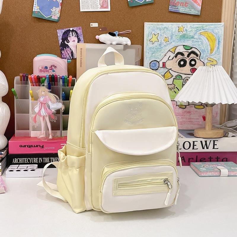 Schoolbag large-capacity schoolbag for girls, junior high school students, girls, simple and versatile Japanese high school students, backpack design