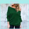 Womens Off The Shoulder Chunky Knit Jumper Cozy Oversized Baggy Sweater Top For All Occasions