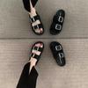 Cool slippers women's summer outer wear 2025 new thick-soled casual fashion high-end super fire shit-stepping beach sandals