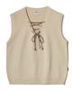 Peace Maker Lace Up Knit Vest (Ivory)