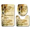 World Scenery Toilet Three-Piece Floor Mat Bathroom 3-Piece Mat Carpet Door Mat Is Now
