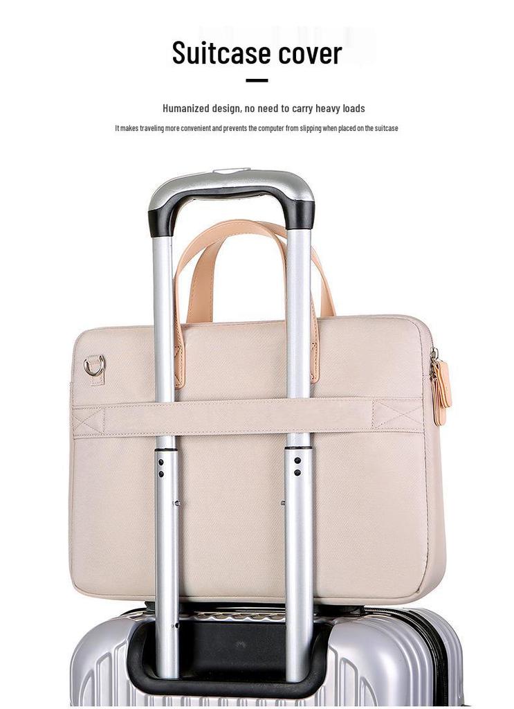 Lightweight 14/15 Inch Macaron Laptop Shoulder Bag with Tablet Sleeve for Girls