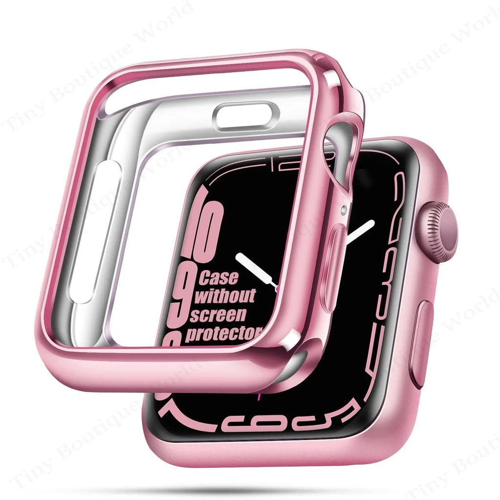 Soft TPU Cover for Apple Watch Case 49mm 45mm 44mm 42mm 41mm 38mm Anti-Scratch Protector Bumper Iwatch Series 8 7 6 SE 5 4 3 2