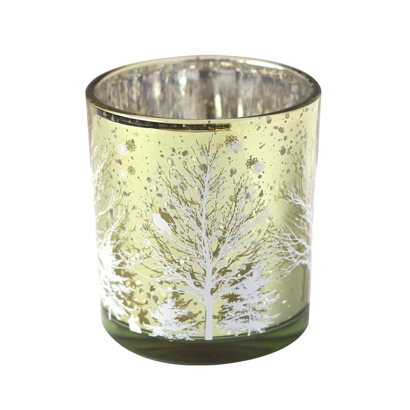 Glass Jars Candle Holders Round Cylinder Ceramic Candle Lantern Holder for Table Decoration