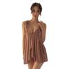 Sex Clothes Sexy Mesh Perspective Temptation Pajamas Suspenders Lace Open Nightgown Thin Free-to-take Set