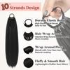 Synthetic Ponytail Extensions Elastic Band Wrap Around Straight Ponytail Extension for Women 24" Long Straight Soft Natural Ponytail