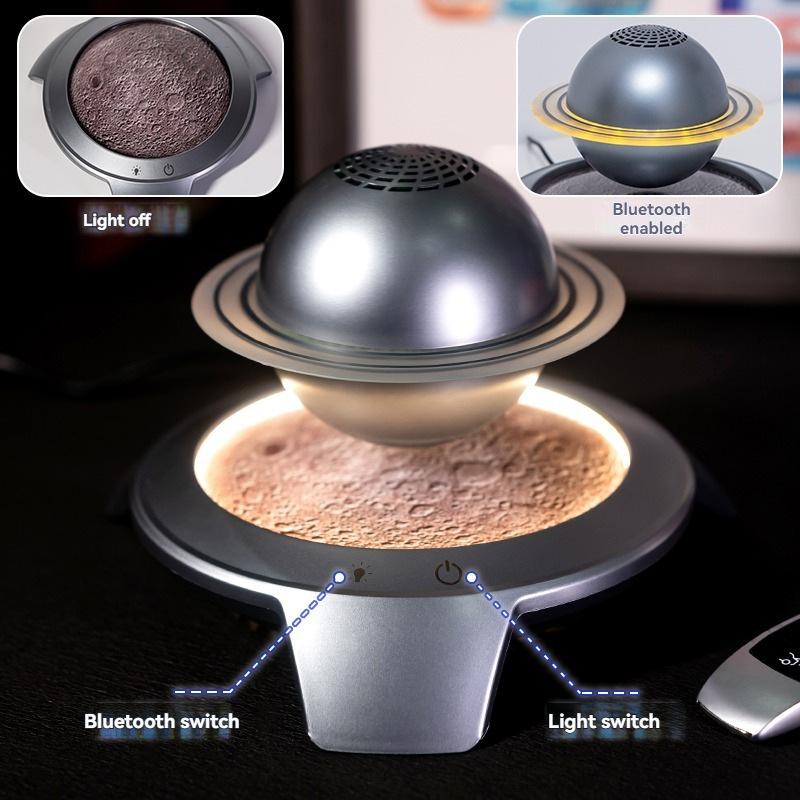 2025 New Magnetic Levitating Smart Speaker Rotating Saturn Floating Bluetooth Speaker for Creative Office Home Decoration