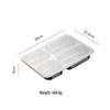 ZISIZ Square 4-Compartment Lunch Boxes with Lids
