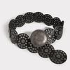 A New Retro Round Rivet Accessory, A Stylish Punk and Hot Girl with A Unique Heavy Industry Wide Women's Belt