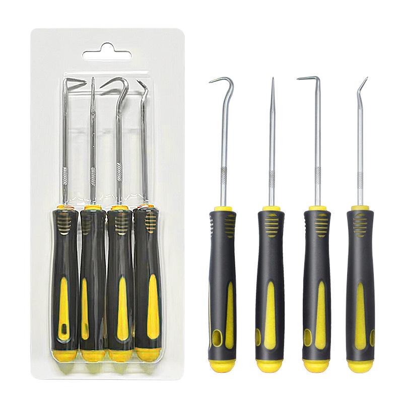4-Piece Oil Seal & Tire Repair Tool Set - Includes Screwdriver Pullers and Hook Removers