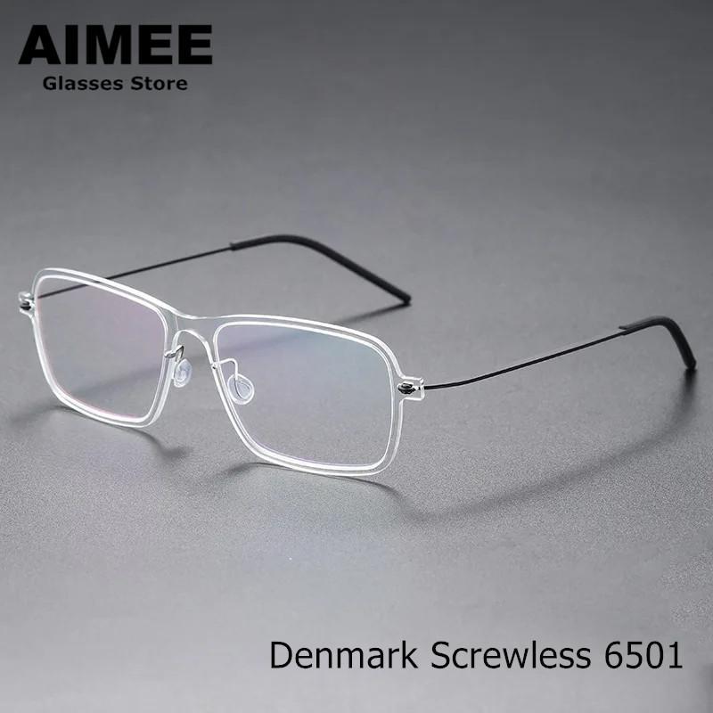 High Quality Denmark Brand Titanium Retro Square Eyewear Men Women Screwless Ultralight Eyeglasses Blue Light Spectacles Frames