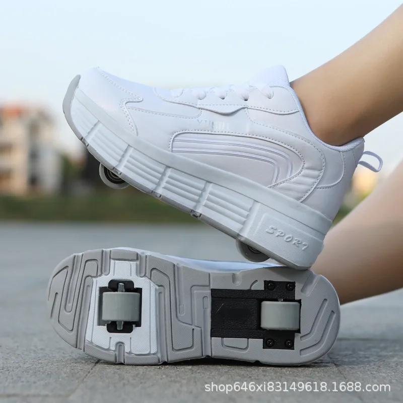 

Детские роликовые кроссовки Летающая обувь Уличные ролики Съемные коньки Беговые кроссовки Спорт подарок Двухрядные Комнатные Лезвие Для начинающих 37