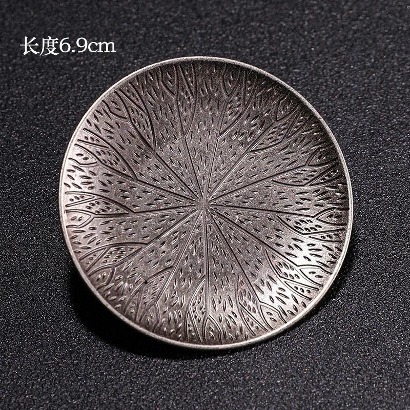 Japanese Bronze Cup Pad, Alloy Cup Holder, Tea Dish Coaster, Antique Zen Style, Heat Insulation Pad, Kung Fu Tea Ceremony Access