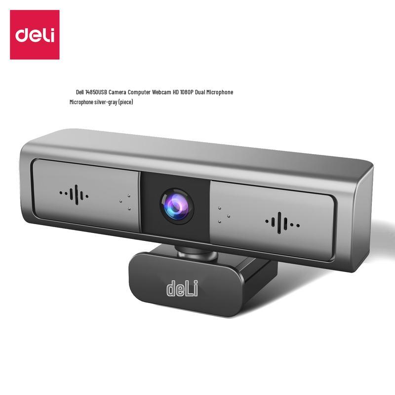 

Deli 14850 1080P HD USB Webcam with External Microphone