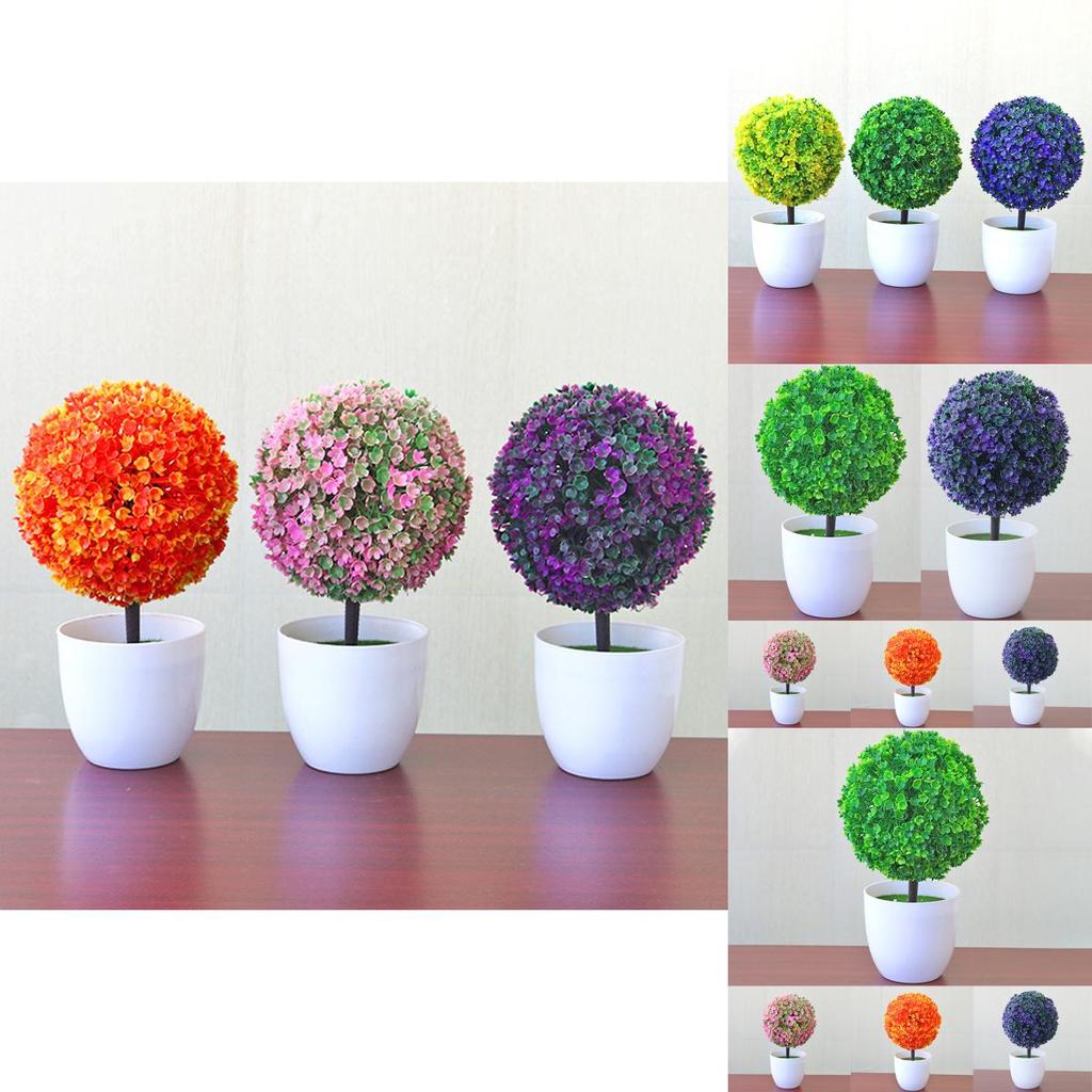 Beautiful Decorative Artificial Ball Plant Tree In Pot For Weddings And Parties