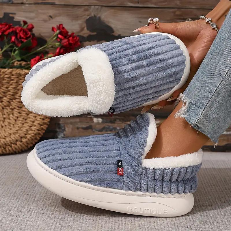 Women Boots New Winter Men Slippers Warm Cotton Shoes Indoor Fluffy Fuzzy Women Boots Outdoor Nonslip House Ankle Boots Shoes