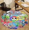 Dandy's World Pattern Round Rug, Indoor/Outdoor Mat, for Picnic, Gameroom, Bedroom, Office, Living Room, Home Decor Carpet, Birthday Gift