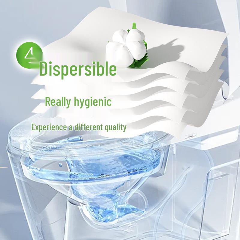 Thickened Coreless 5-Ply Toilet Paper for Women & Babies, Imported Wood Pulp, 2 Rolls, 125g Each