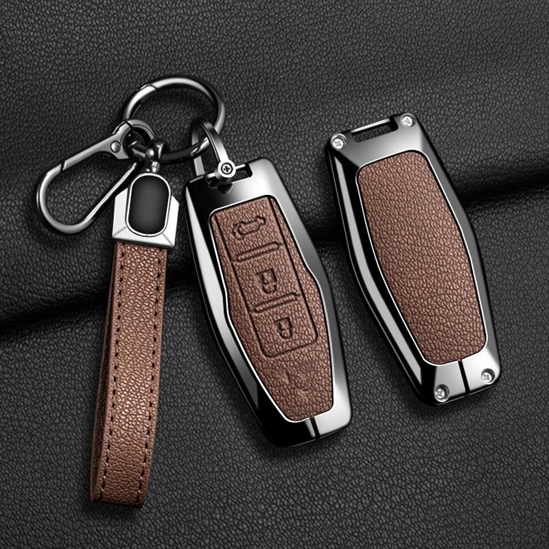 2 3 4 Buttons Auto Intelligent Key Fob Cover Case Key Ring Fit For Mitsubishi Outlander Control Smart Key Fob Mount Auto Accessories