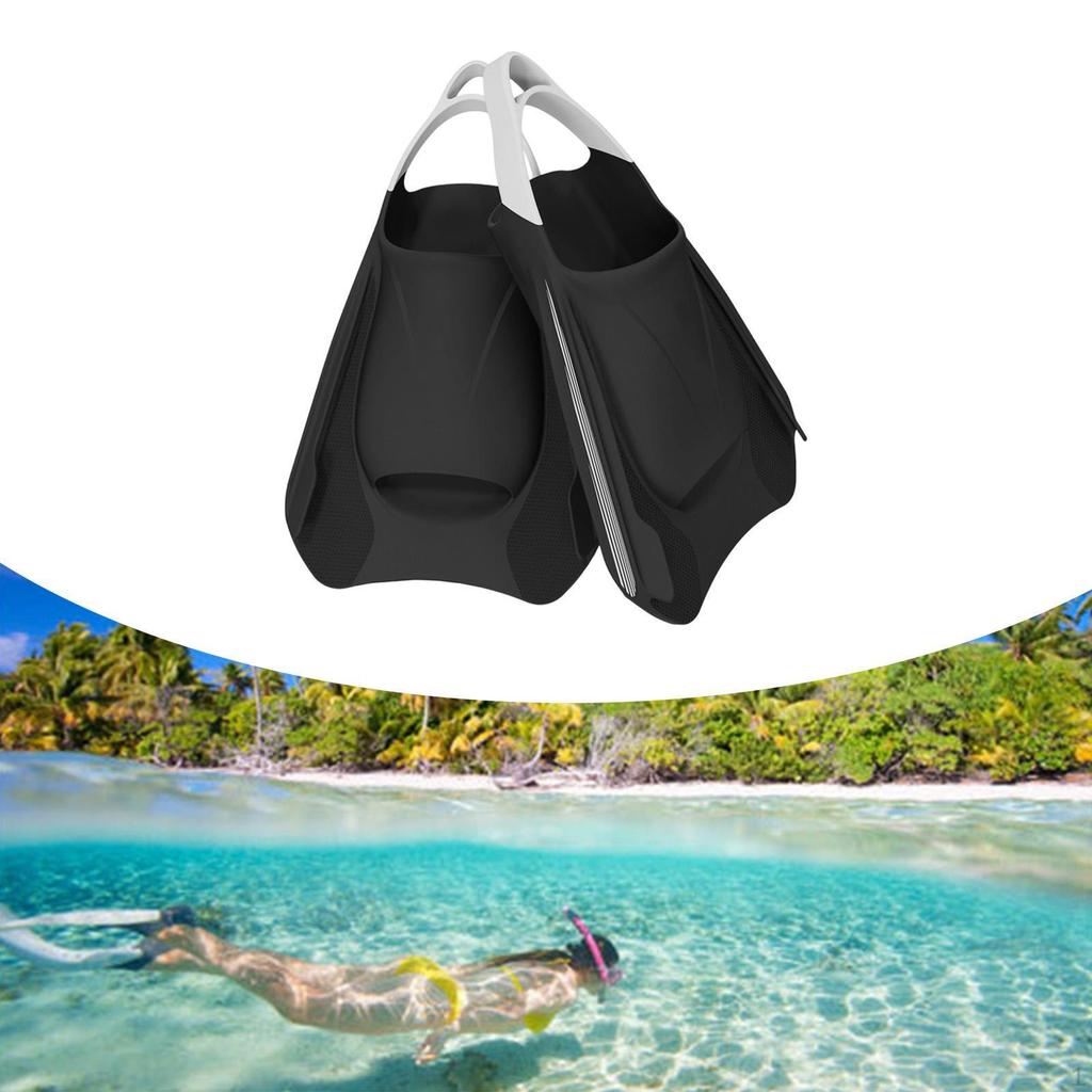 1 Pair Swim Flippers Nonslip Scuba Diving Fins Training Soft Silicone Short Design for
