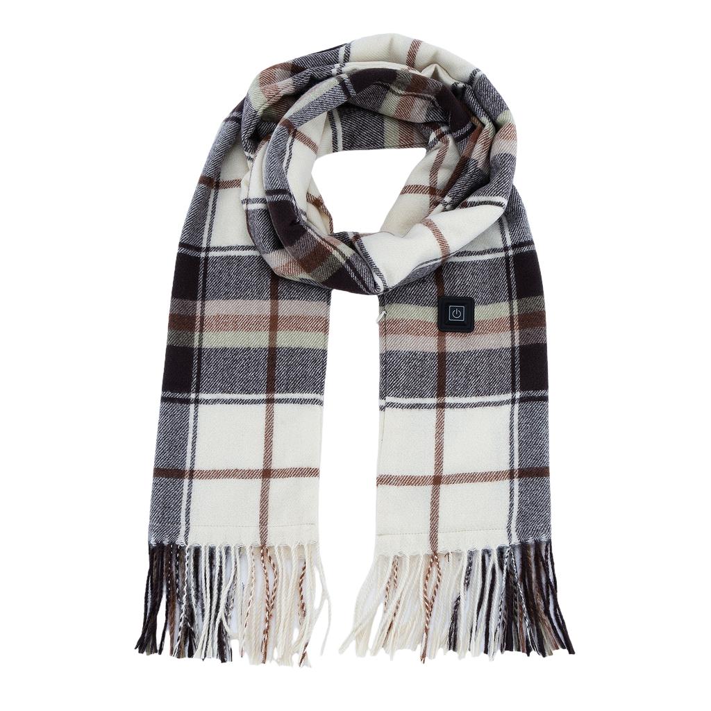 Heated Scarf Plaid Neck Warmer for Men and Women, Winter ( Bank Not Included)