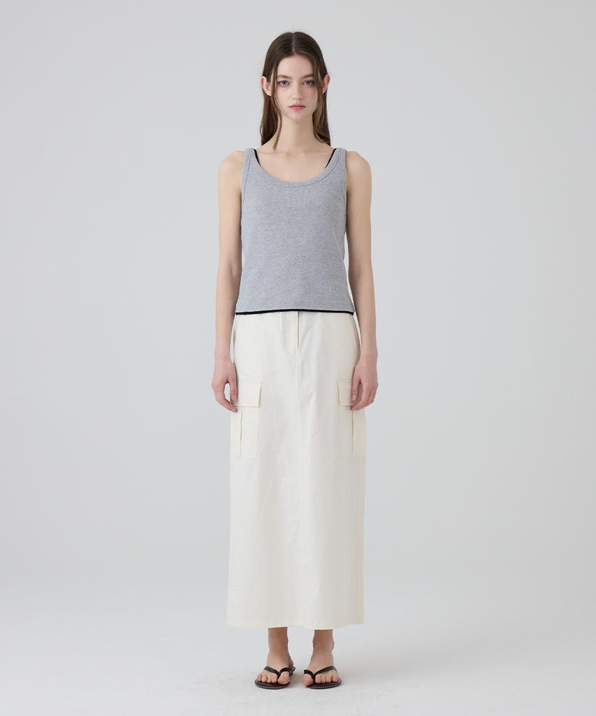 Dangled Drop Dgdp Cotton Maxi Skirt_Ivory