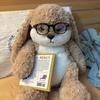 35cm Cute Angry Rabbit Plush Toy Soft Long Eared Stuffed Animal Doll Kids Birthday Gift Room Decor