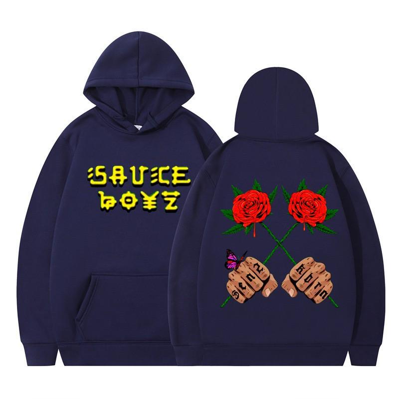 Oversized Hip Hop Hoodie Couples Street Style Printed Sweatshirt Casual Wear