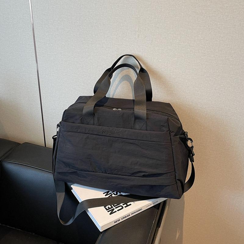 Lightweight bag women's large-capacity handbag canvas short business trip tote bag men's versatile shoulder messenger bag
