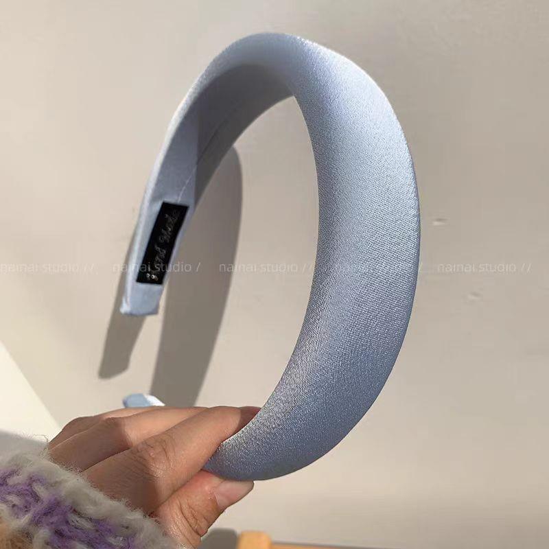 Glossy Solid Color High Skull Headband for Women - Non-Slip Hair Accessory