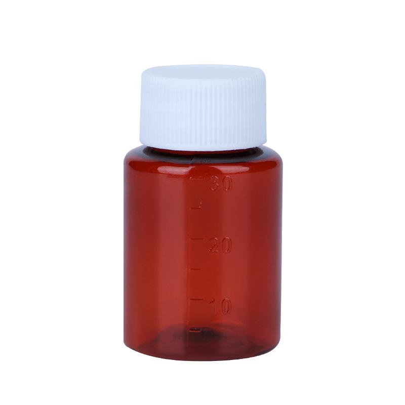 30, 50, 100ml Wide-Mouth Transparent Plastic Bottles with Lids for Samples