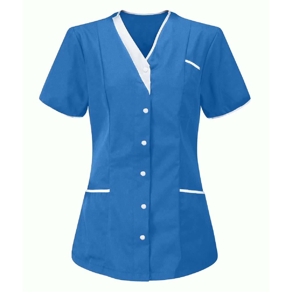 Women's Uniform Quick-drying Fabric Solid Color V-neck Short-sleeved Uniform