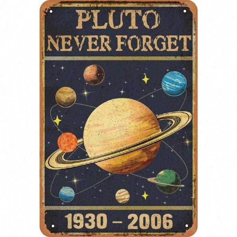 

Metal Wall Art Poster Pluto Vintage Retro Garage Decor