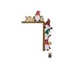 2pcs Wooden Christmas Door Corner Frame Modern Door Sign DIY Door Frame Pendant  Xmas