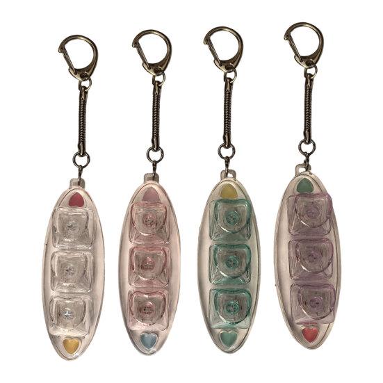 Keyboard Fidget Toy 3-Keys Anxiety Relief Finger Clicker Keychain Clear Love Heart Keycap Boat Keyboard Decompression Button Sensory Toy