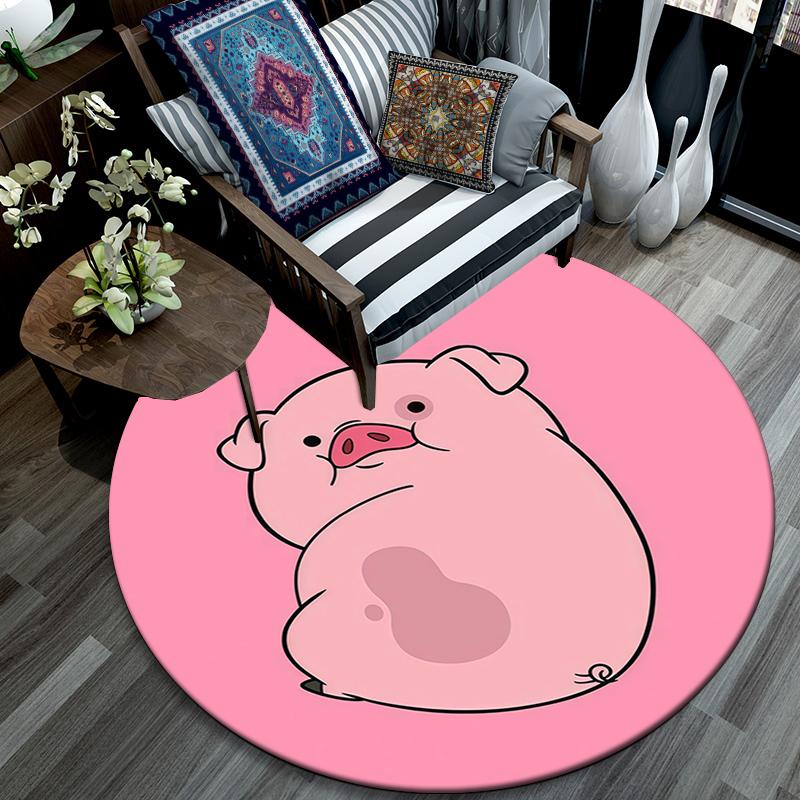 Waddles pattern round rug,Carpet Rug for Living Room Bedroom Playroom ,Non-slip Floor Mat,Holiday Gifts and Birthday Gifts.
