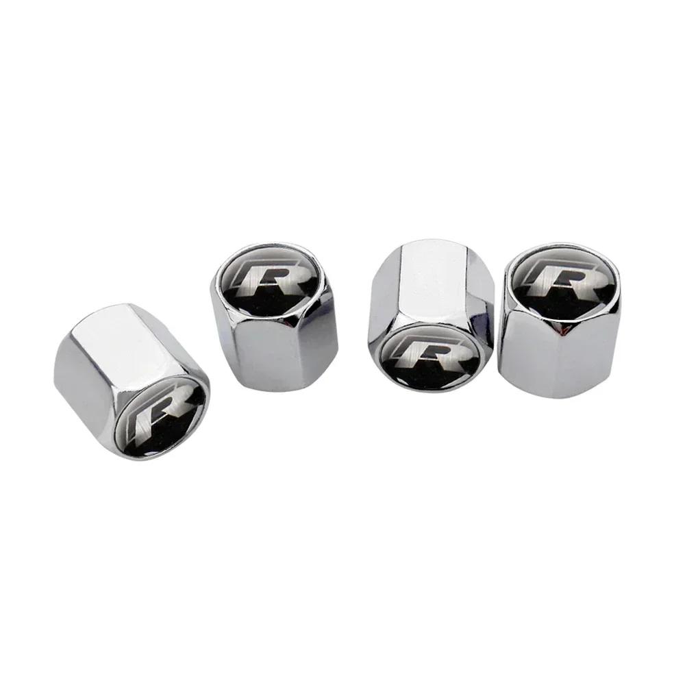 New New 4pcs Car Wheel Tires Valve Caps Tyre Dust Covers For Volkswagen GTI Passat Touareg Tiguan Golf Bora Jetta CC Beetle P