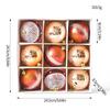 Christmas Tree Ornament Set: Nine Painted Macaron Candy Color Irregular Balls