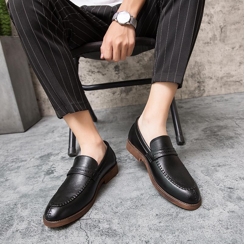 Herren Business Slipper Herren Lässige Bequeme Modische Oxford Lederschuhe Europäische Gentlemen Gesellschaft Bankettschuhe Größen 38-47
