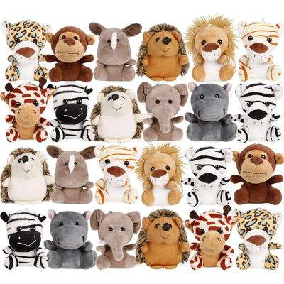 6-36 Piccoli Peluche Safari all'Ingrosso Animali della Giungla 12cm Mini Peluche per Bomboniere Sacchetti Regalo Baby Shower Regali di Compleanno