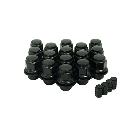 

[STS Michiko] Плоская гайка для оригинальных дисков Toyota Nissan, фиксатор шестерен, шестеренчатый тип, короткая, длинная (черный короткий P1.5, 16 шт.)