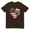 American Flag Dog And Cat Paw Patriotic 4th Of July Tshirt